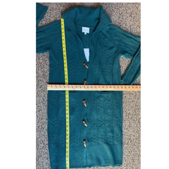 NWT Pink Rose Long Cable Knit Button-Front Duster Cardigan Dress Coatigan | S - Picture 6 of 6